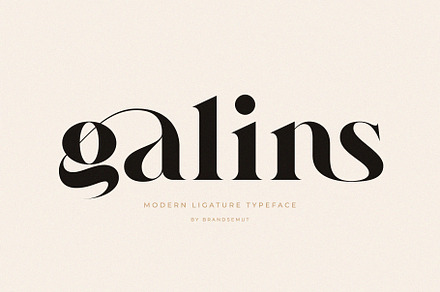 Galins – Ligature Typeface, a Serif Font by BrandSemut