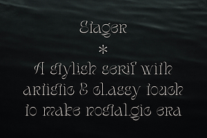 Stager - Unique Classy Serif