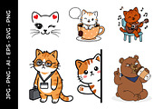 Cute Animal Vector Illustration Art, an Animal Illustration by nandinigraphics (Thumbnail 1 of 3)
