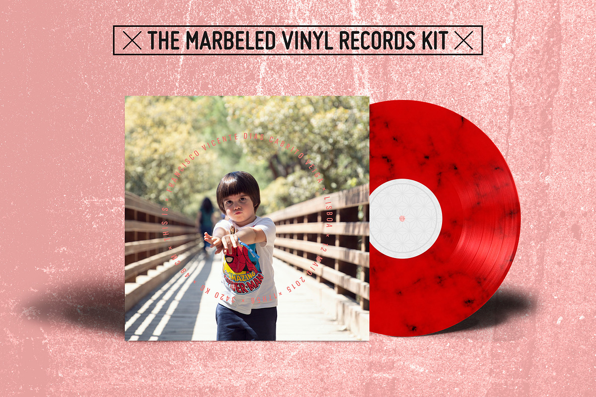 20 Marbled Vinyl Records - Mockup, a Product Mockup by this is awsm (Photo 15 of 23)