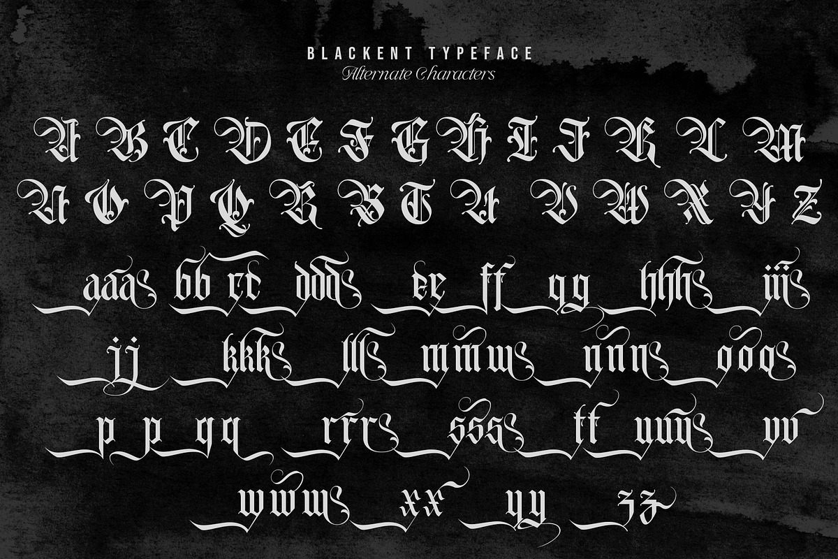 Blackent, a Blackletter Font by Burntilldead (Photo 6 of 11)