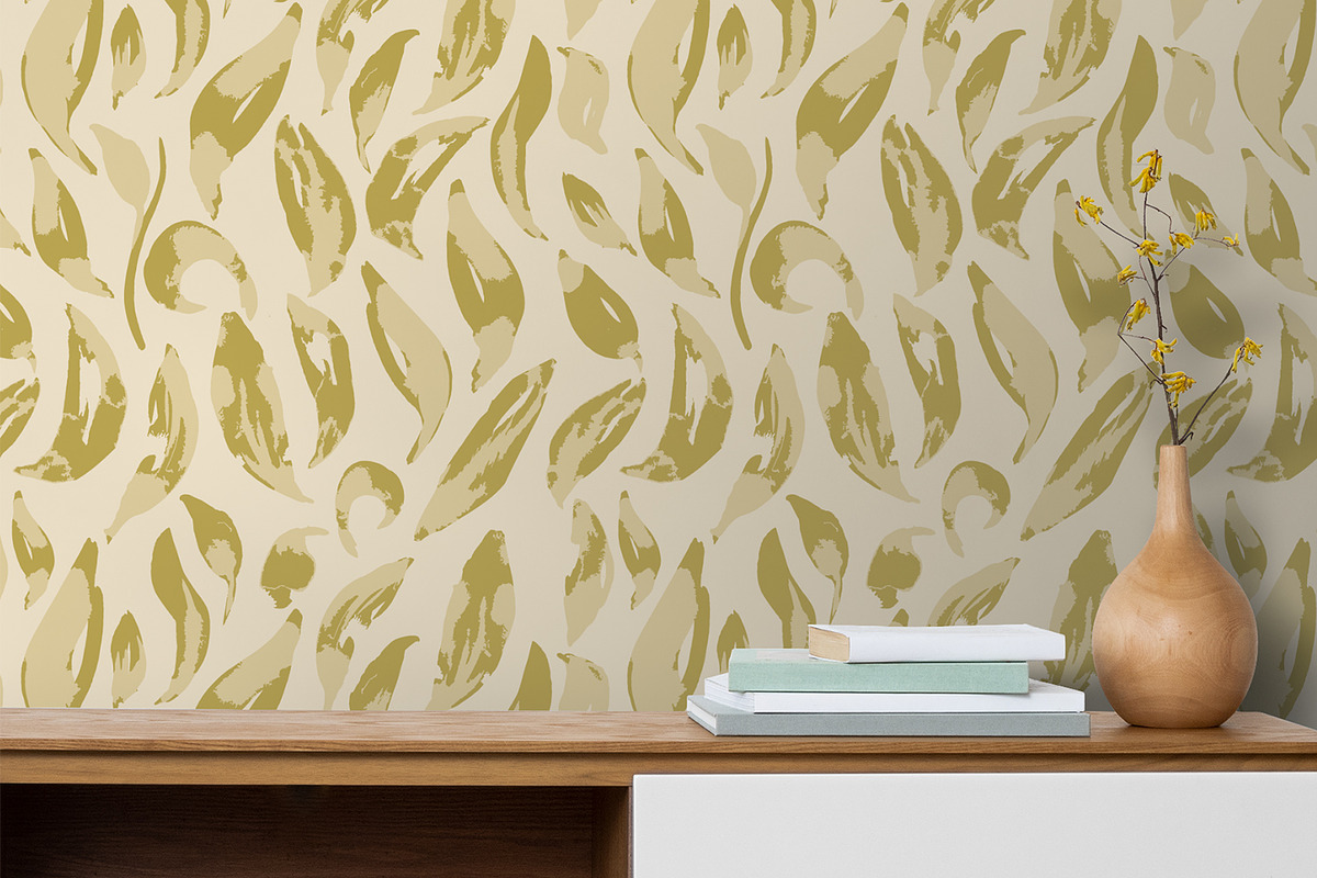 Summer Green Painted Leaves, a Pattern Graphic by MalyskaStudio (Photo 12 of 13)