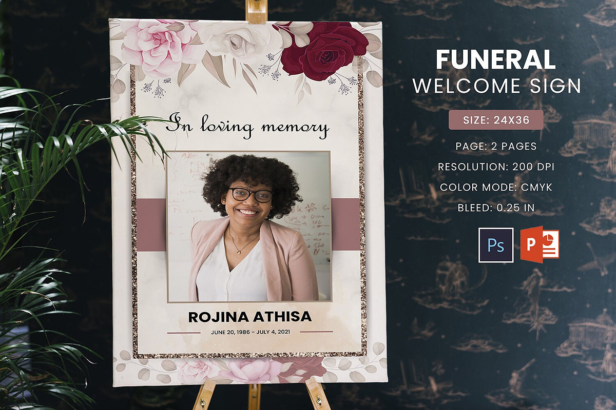 Funeral Welcome Sign Template, a Stationery Template by Template Shop (Photo 1 of 4)