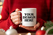 Holiday Mug Mockup 11oz Winter Scene, a Cups & Container Mockup by animatizmagix (Thumbnail 1 of 4)
