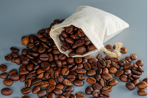 Roasted Coffee Beans in a Sack, a Food & Drink Photo by Rohan Photography