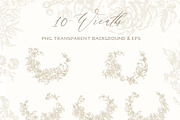 Vintage Peony - Flowers Line Art, a Decorative Illustration by BlumenSoul (Thumbnail 4 of 9)