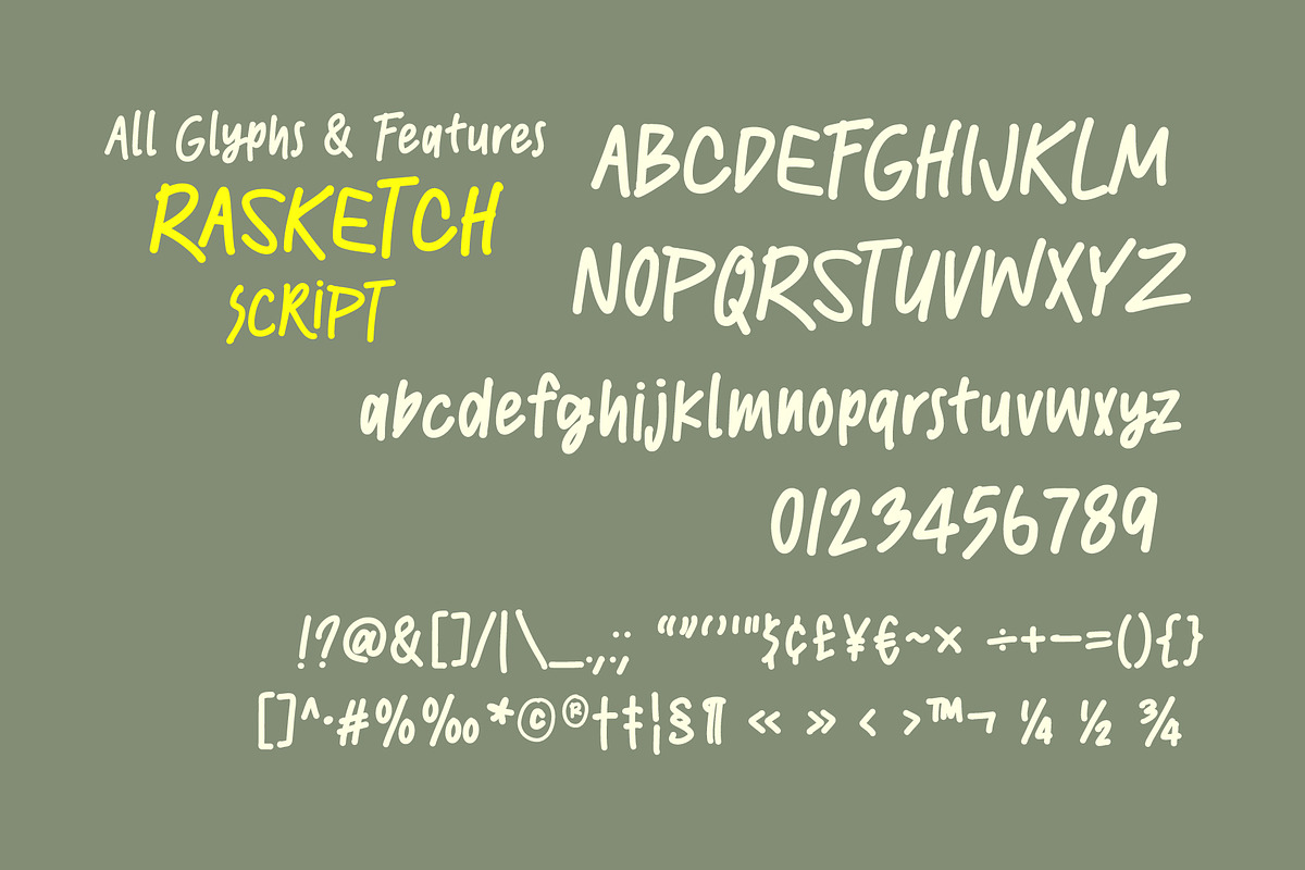 RASKETCH, a Handwritten Font by BBtypeStudios (Photo 15 of 16)
