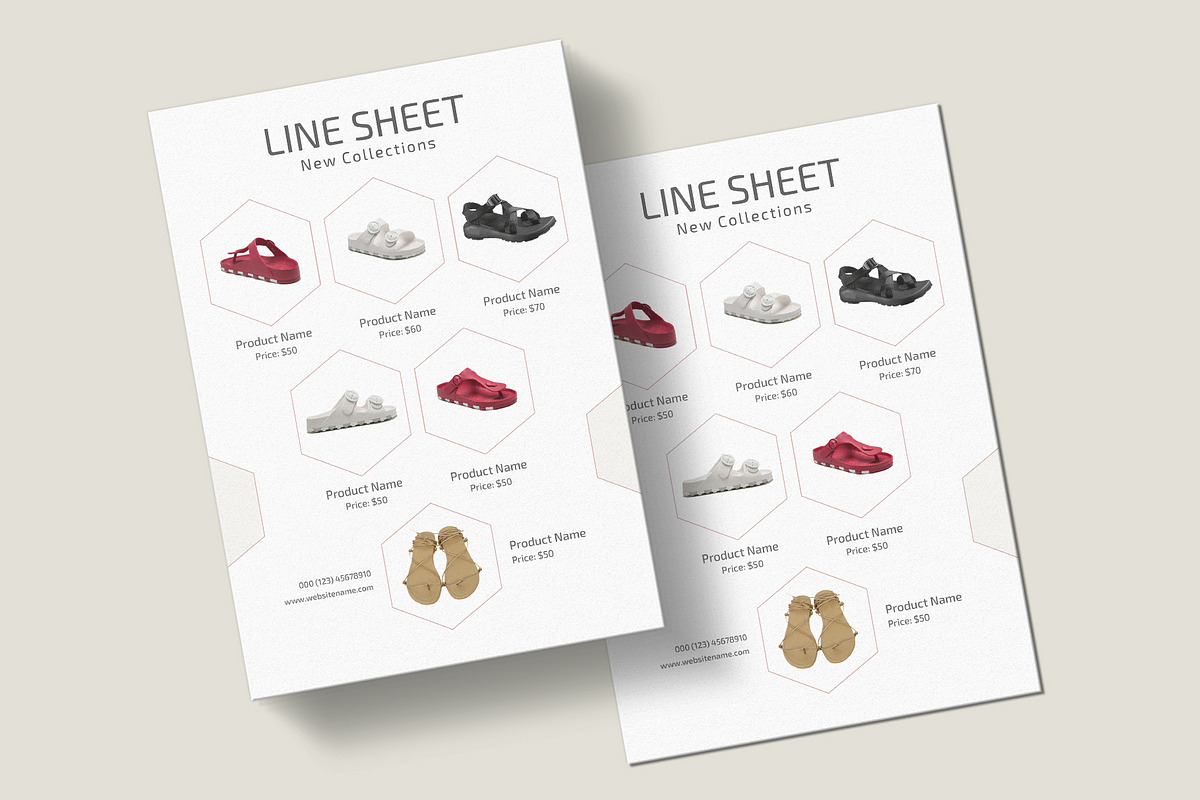 Line Sheet Template Canva, a Stationery Template by Pixelpick (Photo 3 of 3)
