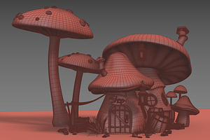 Cute Mushroom House