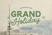 Grand Holiday - Travel Font Duo, a Sans Serif Font by Bale Type (Thumbnail 1 of 9)