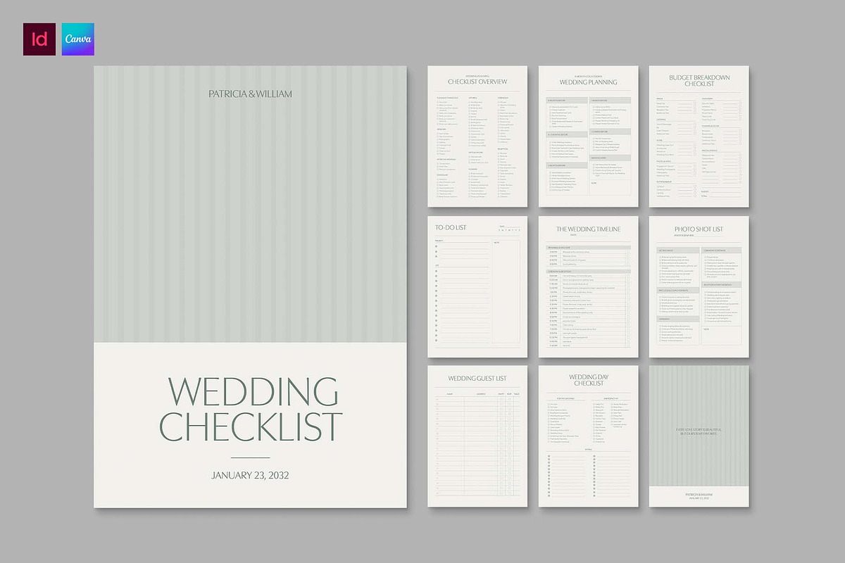 Wedding Checklist Template, a Stationery Template by BrandPacks