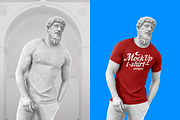 4 Mockups of T-shirt | Antique #2, a Shirt Mockup by Sergey Serebrennikov (Thumbnail 4 of 9)
