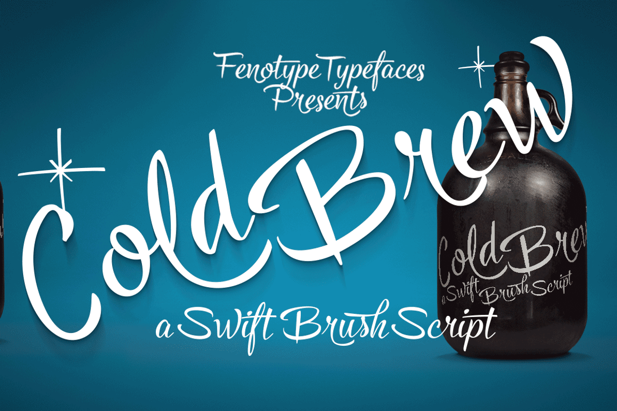 Cold Brew font trio +extras -45% off