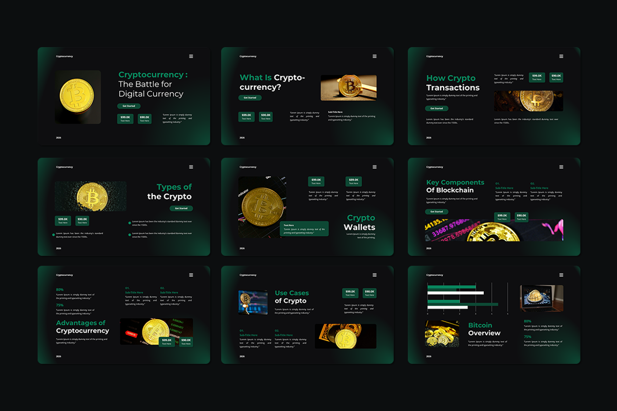 Cryptocurrency - PowerPoint Template, a Presentation Template by QR Design Studio (Photo 2 of 3)