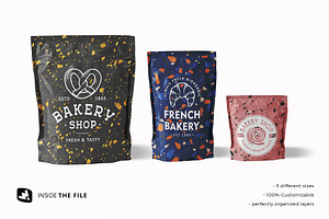 Flexible Food Pouch Packaging Mockup