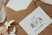 Line Art Cute Geese & Florals, an Animal Illustration by Jenteva Art (Thumbnail 4 of 16)