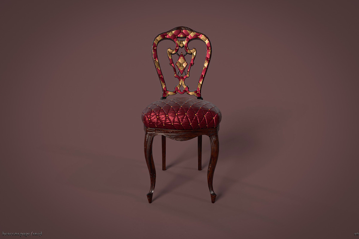 Vintage chair, a Furniture 3D Model by Snji | 3D Models (Photo 6 of 14)