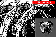 Dogs Collection Black and White Art, an Animal Illustration by Design by sebrodbrick (Thumbnail 6 of 22)