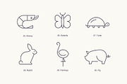 Animals - Outline Icons & Logos, a Branding & Logo Template by Paulina Sara Design (Thumbnail 6 of 12)