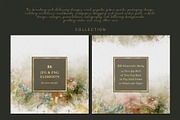 Gold & Flower Watercolor Backgrounds, a Pattern Graphic by Suna Kosem (Thumbnail 6 of 19)