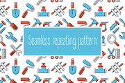 Seamless tools pattern, a Background Graphic by AlexZeL (Thumbnail 1 of 3)