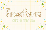 Freeform | Hand drawn font, a Handwritten Font by LivelyAutumn11.11 (Thumbnail 1 of 5)