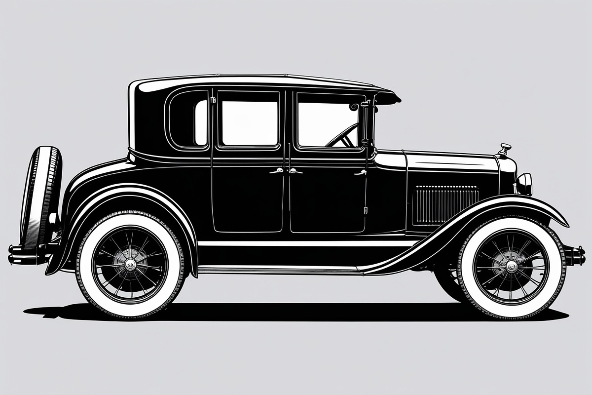 Classic Vintage Car Bundle Set, an Illustration by BIPLOB EXPERT (Photo 7 of 9)
