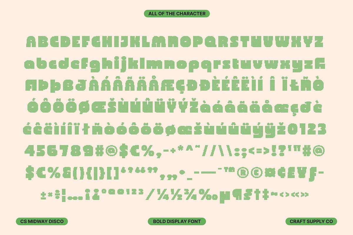 CS Midway Disco, a Sans Serif Font by Craft Supply Co. (Photo 8 of 8)