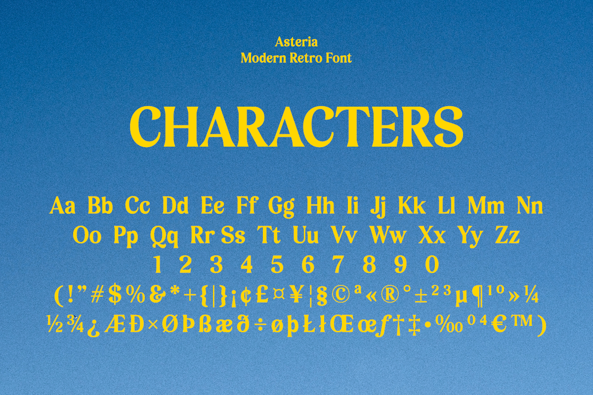 Asteria - Retro Display Font, a Serif Font by RagamKata (Photo 11 of 12)