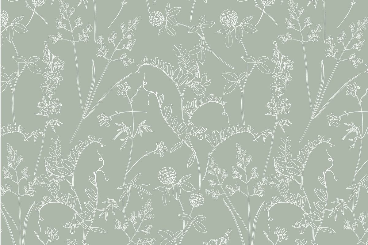 Delicate Herbarium Seamless Patterns, a Pattern Graphic by Maria Budarkiewicz (Photo 7 of 22)