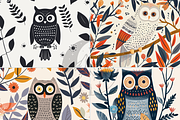 Autumn Owl Digital Paper, an Animal Illustration by Paper & Pattern Studio (Thumbnail 6 of 8)
