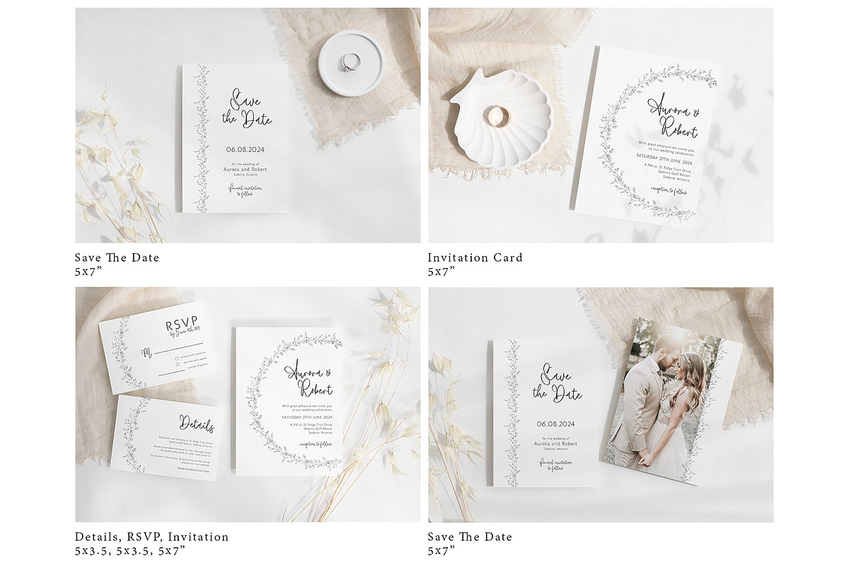 Wedding Invitation Template Canva, an Invitation Template by PawGraphic (Photo 3 of 10)
