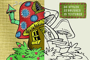 Fabric Styles Stitch Brushes for PS, a Layer Style Add-On by Alexiva (Thumbnail 2 of 5)