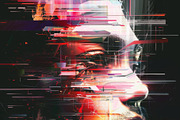 90 Glitch faces, a Person Illustration by Handmadefont (Thumbnail 46 of 94)