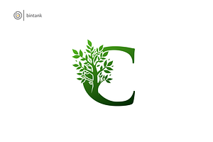 Plant C Letter Logo