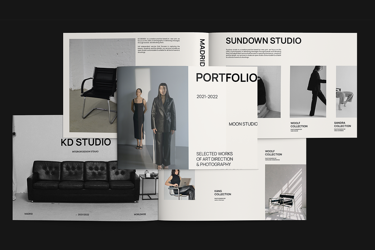 Portfolio Template - Canva & PSD, a Resume Template by Replika Machine (Photo 1 of 9)