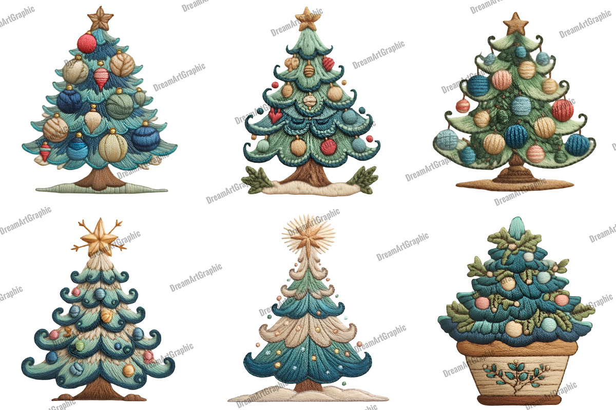 Christmas Tree Clipart, an Illustration by DreamArtGraphic (Photo 2 of 5)