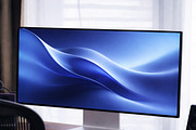 Blue Fluid Glass Waves 5K Wallpapers, a Wallpaper Graphic by Pulsecolor (Thumbnail 3 of 4)