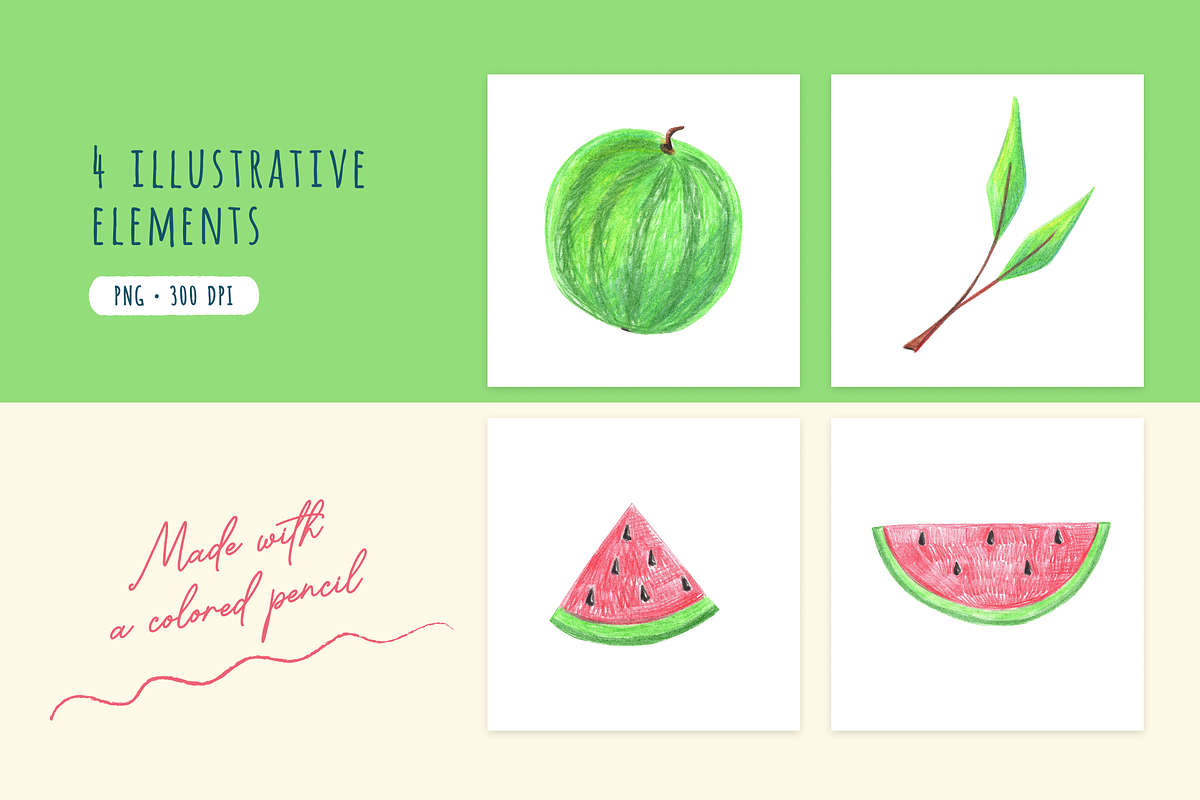 Hand-Drawn Watermelon Patterns, a Pattern Graphic by ApollinariaManko (Photo 3 of 6)