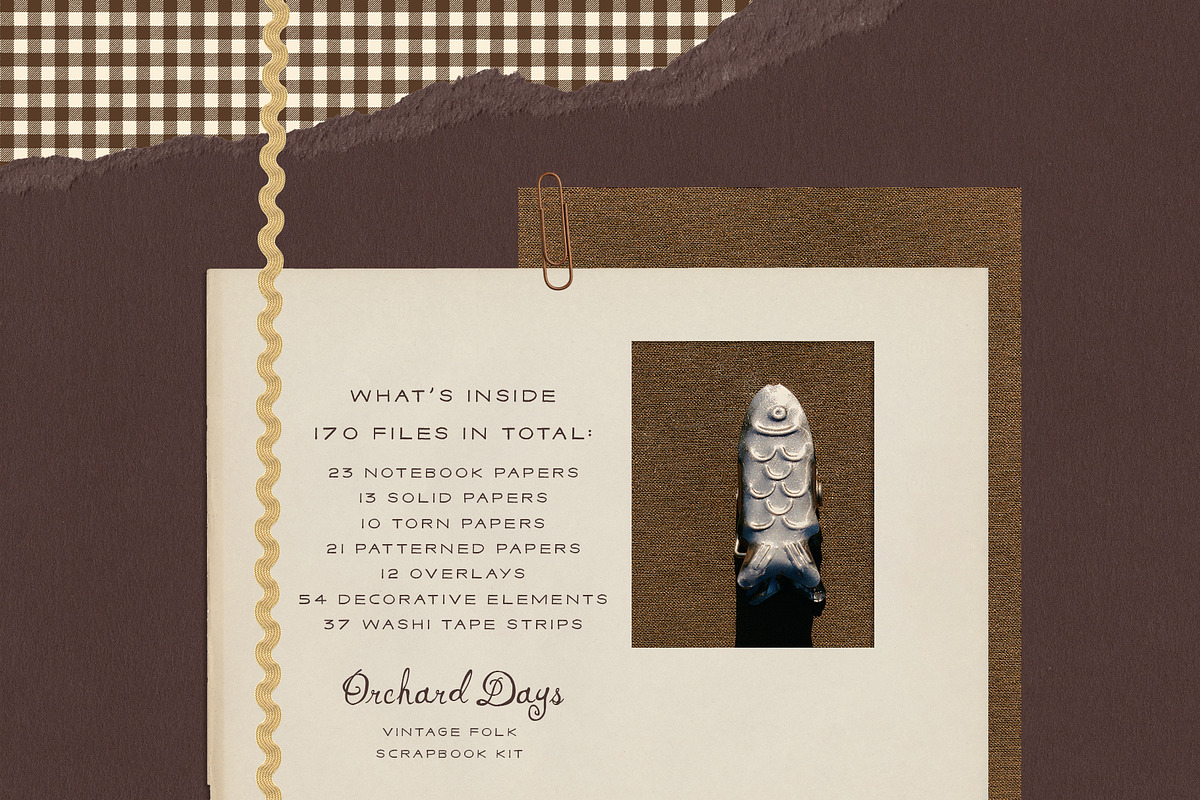 Orchard Days - Vintage Scrapbook Kit, an Object Graphic by alonahaidash (Photo 2 of 17)