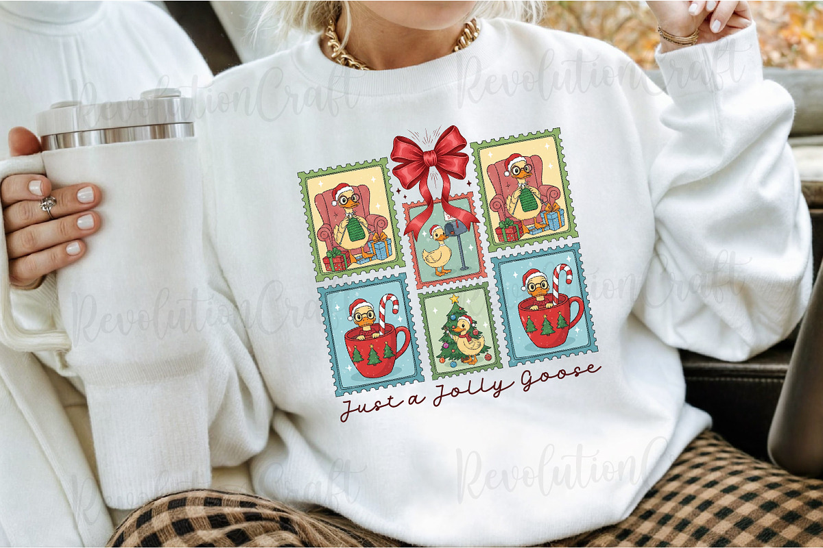 Jolly Goose Christmas Stamps Png, an Illustration by OK Design (Photo 4 of 4)