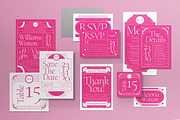 White Artdeco Wedding Invitation Set, an Invitation Template by graphicook (Thumbnail 2 of 6)