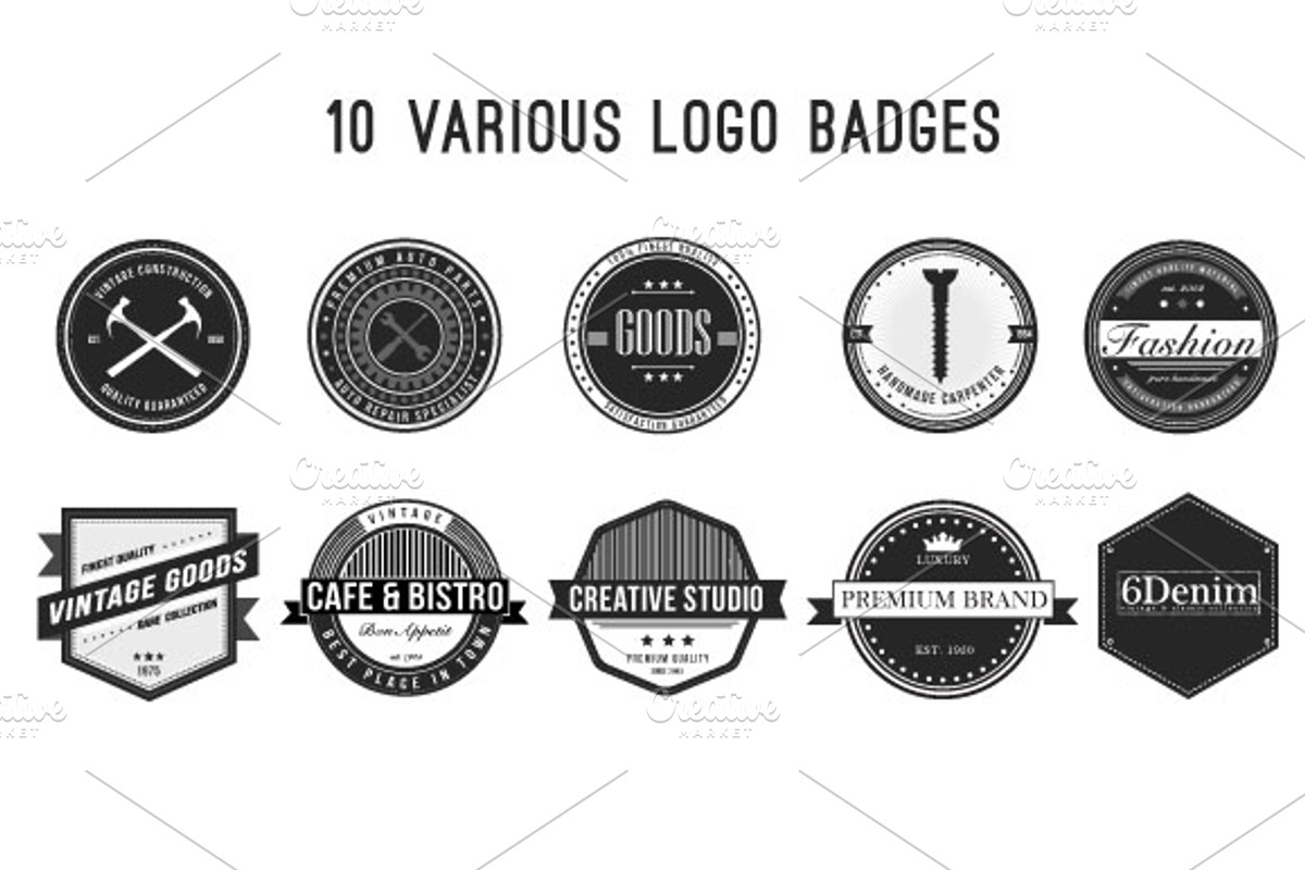 Vintage Logos & Badges #1, a Branding & Logo Template by ORCA Creative Store (Photo 2 of 5)