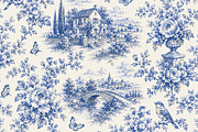 Floral Toile Patterns, a Pattern Graphic by Printable Design Store (Thumbnail 2 of 3)