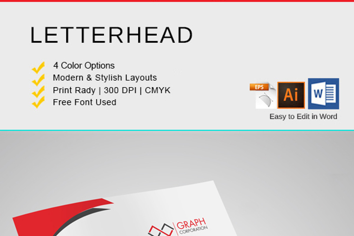letterhead, a Stationery Template by asimalikhan555 (Photo 2 of 6)