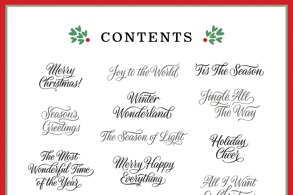 Christmas Lettering Procreate Book, a Seasonal Illustration by Molly Suber Thorpe (Photo 4 of 7)