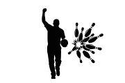 Dynamic bowling player silhouette, an Illustration by Amazin_art (Thumbnail 10 of 31)