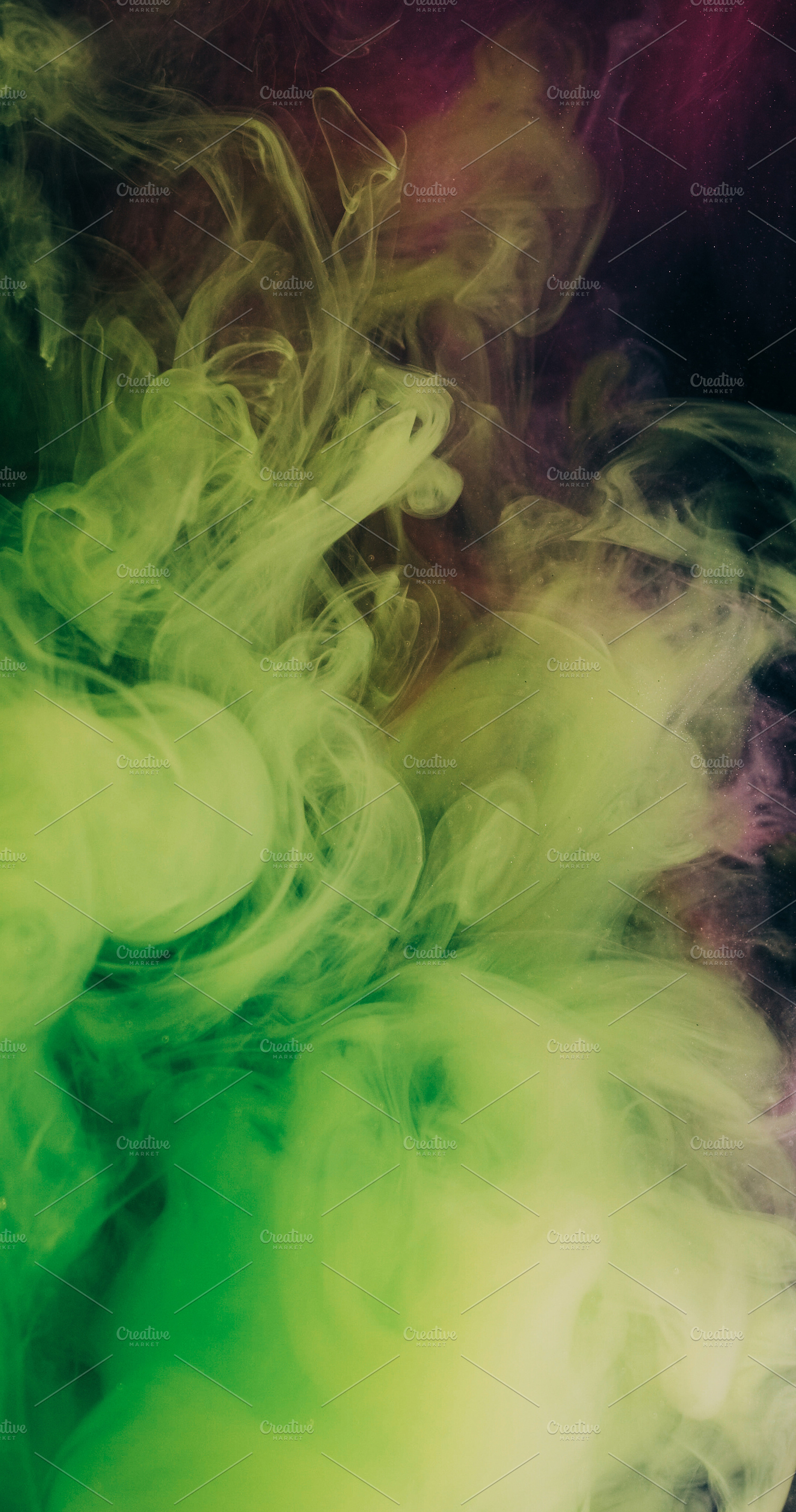 Color smog splash paint texture green purple fog, a Background Photo by Photo Drive Studio