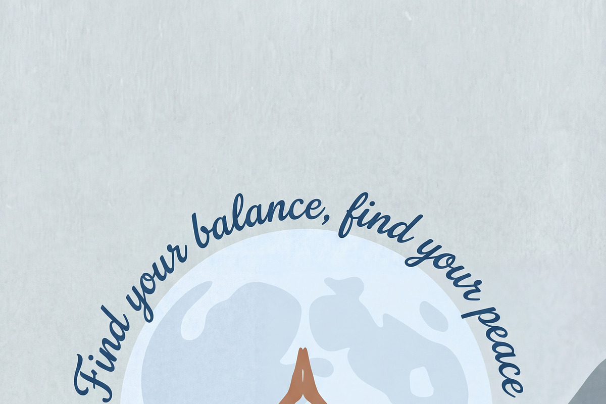 Yoga Woman in Tree Pose, a Decorative Illustration by Virgo Studio