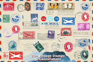 Airmail Postal Kit 140 Items